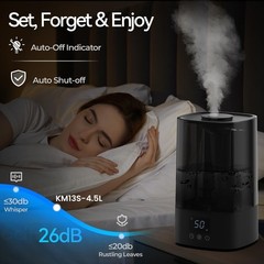 Humidificadores inteligentes para dormitorio, humidificador de vapor frío de 4.5