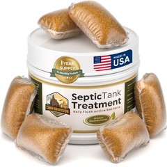 Septic Tank Treatment – 1 Year Supply of Septic Safe Dissolvable Easy Flush Live