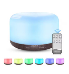 500ML USB Wood Grain Aroma Diffuser, Essential Oil Diffuser, Air Humidifier