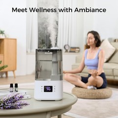 6L Ultrasonic Warm & Cool Mist Humidifier with Remote – Ideal for Baby & Home