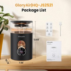 Warm & Cool Mist Humidifier – GloryAir Black 6L Quiet Fill Humidifiers for Bedro
