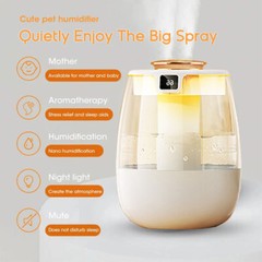 1.5L Humidifiers for Bedroom Nightlight Oil Diffuser 2 Mist Outlets White Home