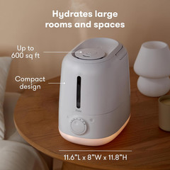 3-In-1 XL Top Fill Humidifier for Bedroom, Cold & Flu Relief, 6L Tank Cool Mist