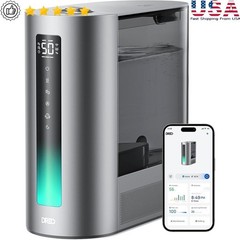 Smart Humidifier Ultrasonic W/ Adjustable Humidity Aroma Diffuser 6L Tank New