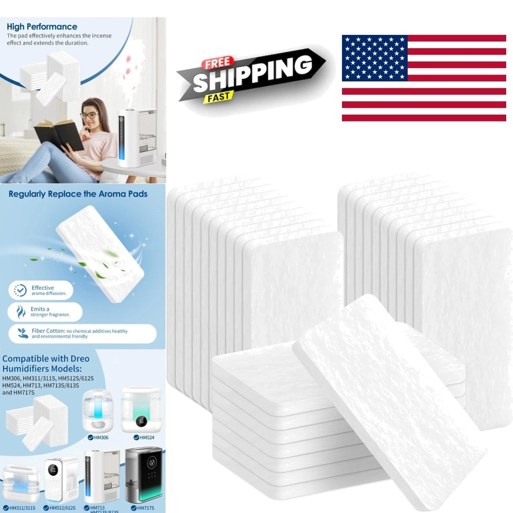 Scent Diffusing Pads 48 Count for Humidifiers Natural Fiber Compatible with Dreo