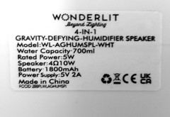 Oasis Wonderlit Gravity Humidifier Speaker LED Fish Tank Bluetooth