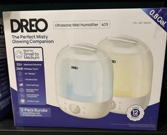 DREO Ultrasonic Cool Mist 0.8 Gal. Humidifier, 2-pack Whisper Quiet Color Change