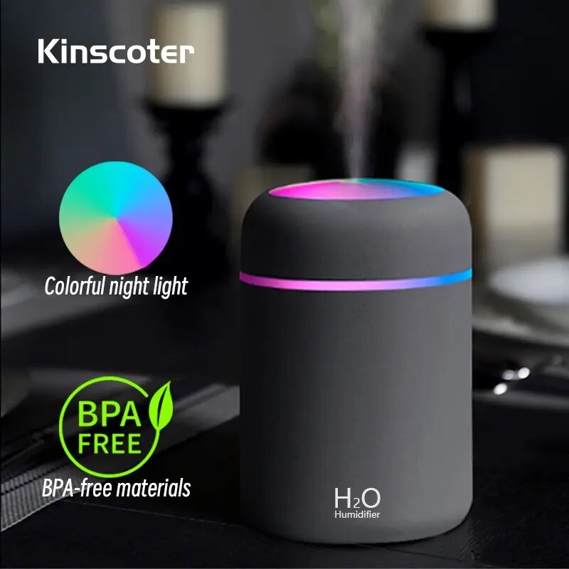 300ml H20 Air Humidifier Portable Mini USB Aroma Diffuser With Cool Mist.