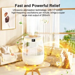 1.3L Humidifiers Ultrasonic Warm & Cool Mist LED Humidifier Top Fill for Bedroom