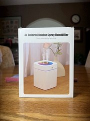 NEW Top Fill 3L Dual Nozzle Humidifier – Colorful RGB Light & Auto-Shutoff