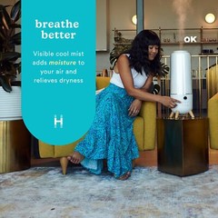 Homedics Large Ultrasonic Humidifier for Bedroom and Family Rooms 70 Hours