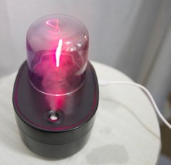 Cool Mist Humidifier/mini Night Lamp, Heart Magenta LED Light.3 perf. 5V, corded