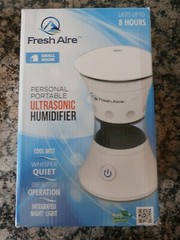 Fresh Aire Personal Portable Humidifier Night Light Quiet White Blue FALLH-01W