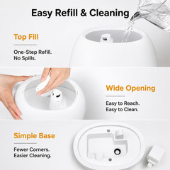 3L Top Fill Humidifier for Bedroom Whisper Quiet Cool Mist Remote Control Night