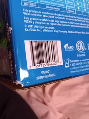 Vicks V4600 Cool Mist Filter Free Humidifier 1.2 Gallon Auto Shut Off Visible