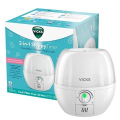Vicks 3in1 SleepyTime Cool Mist Humidifier w Color Change Night Light Diffuser