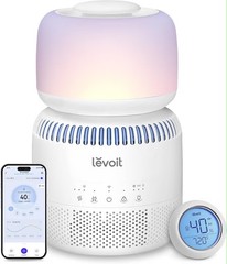 LEVOIT Evaporative Humidifier for Bedroom Baby Dual Air Water Filters 3.8L WHITE