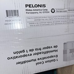 Pelonis 1 Gallon Evaporative Humidifier, White 3 Speeds New