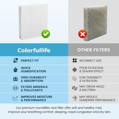 6 Pack Humidifier Wicking Filter T for Honeywell Humidifier Replacement Parts
