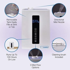 Lasko UH300 Quiet Ultrasonic Digital Warm and Cool Mist Humidifier