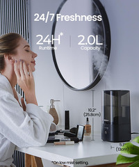 Humidifiers for Bedroom, 2.0L Cool Mist Humidifier for Home Plant and Baby Nurse