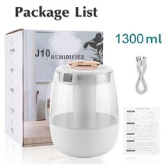 Ultrasonic Humidifiers 1.5L for Bedroom Warm & Cool Mist LED Humidifier Top Fill