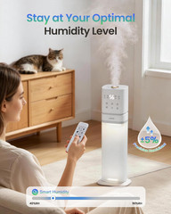 Smart 2.1Gal Humidifier for Large Rooms, WiFi & Voice Control, Top Fill