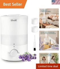 3L Top Fill Cool Mist Humidifier for Baby Nursery and Large Room | 360° Nozzle