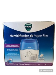 VICKS Filtered Cool Mist Humidifier 1.1 Gallon Medium Room Capacity VEV400V2