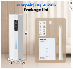 Humidifiers for Bedroom – GloryAir 2.38Gal/9L Top Fill Cool Mist Humidifier