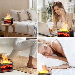 Flame Humidifier Aroma Diffuser, Essential Oil, Air Humidifier, LED Aromatherapy