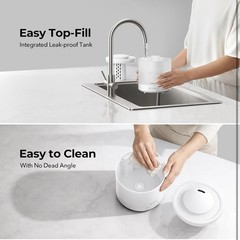 Homvana Small Humidifiers for Bedroom – 2 Pack 1.5L Cool Mist 3-in-1 Humidifier