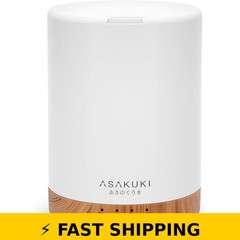 ASAKUKI 300ml Essential Oil Diffuser – Quiet & Humidifying