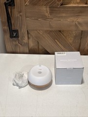 Essential LED Oil Diffuser Humidifier Aromatherapy Wood Grain Vase Aroma