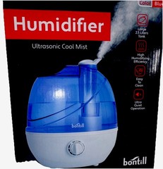Bontill BH25L Ultrasonic Cool Mist Humidifier 2.5L Ultra Quiet 2.5 Liter Tank