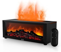Fireplace Flame Air Diffuser Humidifier,7 Colors Aromatherapy Essential Oil Diff