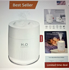 Portable Mini Humidifier, 500ml Small Cool Mist Humidifier, USB port and charger