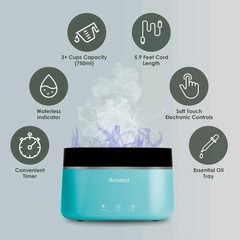 AquaFlame Ultrasonic Humidifier (.75L / .20 Gal) – Vibration Technology…