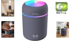 Portable Cool Mist Humidifier with Colorful Light – Auto Shut-Off & Quiet