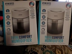 HoMedics TotalComfort Ultrasonic Air Humidifier Top Fill 3.7L Water Tank w/Light