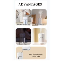 2-Top Fill Humidifier USB Personal Desktop Humidifier For Car Room Bedroom