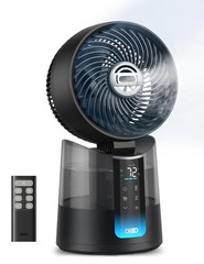 DREO TurboCool Misting Fan 516, 150°+30° Omni-directional 15.7 Inches, Black