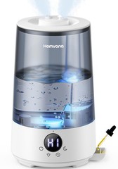 Homvana Humidifiers for Bedroom Home, 3.6 L Cool Mist Top-Fill 34H Super Long…