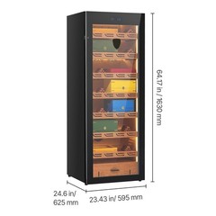 Electric Humidor Cabinet 288L 1700 Counts Compressor Cooling Humidity Control