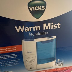 Vicks Warm Mist Humidifier 1 Gallon Filter free
