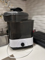 Tabletop Evaporative Cool Mist Humidifier 2.5 Gal 300 sq ft Gray/White