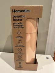 HoMedics Breathe Better Portable Ultrasonic Humidifier (Pink) BNIB SEALED