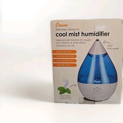 Crane Droplet Ultrasonic Cool Mist Humidifier – Blue/White