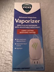 Vicks Advanced Waterless Vaporizer Mini Plug-In w/Adjustable Nightlight NEW