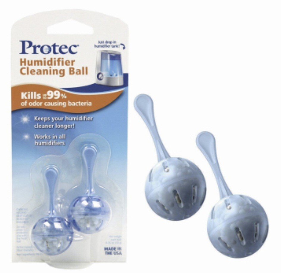 Protec PC2V1 2 Pack Humidifier Tank Antimicrobial Cleaning Cartridge Balls